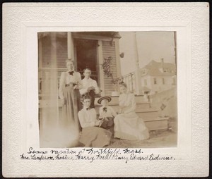 Rev. Harry J. Johnston, Wife Edwina Smith, Son Edward Wilde Cabinet Photo