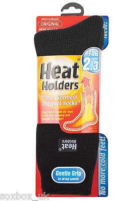 Mens Original Thermal Heat Holder Socks size 6-11 Uk, 39-45 Eur, Black - Image 1 of 3