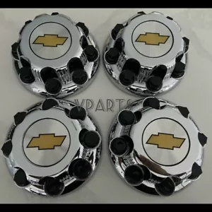 4PCS NEW CHEVY CHROME 8LUGS CENTER CAPS FOR Chevy Express Van 2500 3500 9597163 - Picture 1 of 1