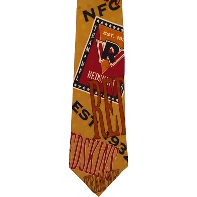 Corbata de fútbol americano de seda 3,75 Ralph Marlin '92 de colección de los Washington Redskins para hombre Foto 1 de 4