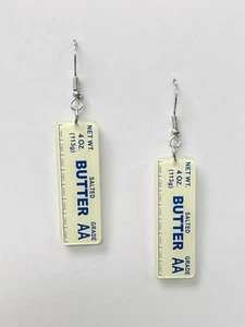 Stick of Salted Butter baking Earrings - Baker Chef Earrings - Picture 1 of 1