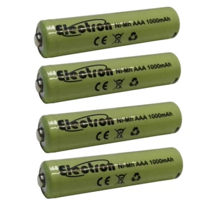 4x Pila batteria ministilo ricaricabile AAA nimh 1Ah 1,2V universali 45x11mm - Picture 1 of 2