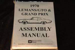 1970 GTO LEMANS GRAND PRX ASSEMBLY MANUAL 100'S OF PAGES OF PICTURES, PART #'S - Picture 1 of 1