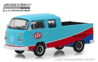 GREENLIGHT 1:64 1976 VOLKSWAGEN TIPO 2 DOBLE CABINA PICK UP STP AZUL 29960-E Foto 1 de 2