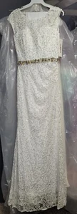 Vestido Largo Formal Lenovia Blanco Boda Baile de graduación Talla M Mediano Para Mujer Fiesta Elegante - Imagen 1 de 13