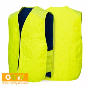 Hi Vis Yellow ADULTS Unisex LIGHTWEIGHT Cooling SUMMER Heat Evaporative Vest - Foto 1 di 5