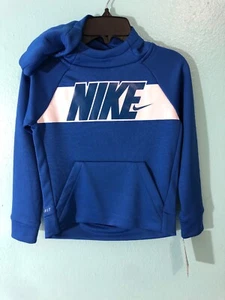 NIKE Training Dry-FIT HOODED SWEATSHIRT Boys SIZE 6 /M - Royal Blue Nwt - Picture 1 of 4