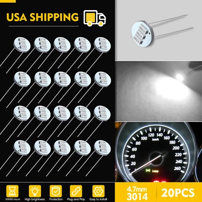 20x White 3SMD LED Conversion Kit Gauge Cluster For 03 04 05 06 Chevy 4.7mm Bulb - Image 1 of 4
