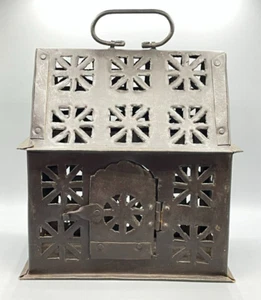 Tin Cut Out House Decorative Candle Burner Holder - Picture 1 of 12