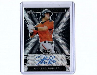 Hunter Bishop Giants 2019 Leaf Metal Draft Black Prismatic Wave Auto 1/7  - Image 1 of 2
