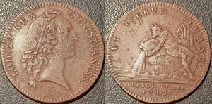 Louis XV - jeton Trésor Royal UT ITERUM FLUENT 1745 ! Feu# 2064 - Picture 1 of 1