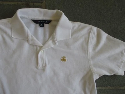 BROOKS BROTHERS Boy WHITE Short Sleeve BUTTON Up Collar POLO SHIRT Top 10-12 M - Image 1 of 4