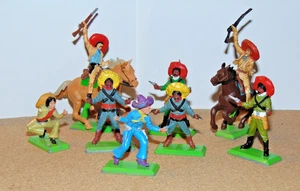 BRITAINS DEETAIL MEXICAN COWBOYS (including 2 mounted) - Picture 1 of 21