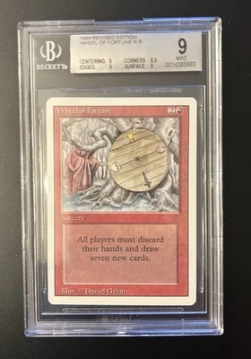 Wheel of Fortune Revised Edition BGS 9 MTG Magic The Gathering - Image 1 of 2