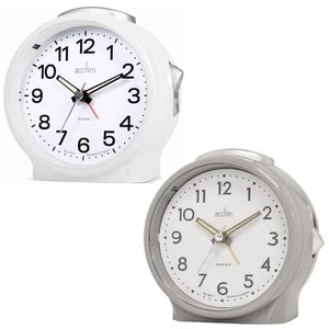 Acctim Elsie Analogue Alarm Clock New Non Ticking Sweep Quartz Luminous Hands UK - Picture 1 of 8