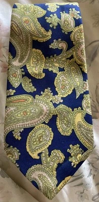 1970s Vintage MOD Necktie Polyester Groovy Paisley ST. MICHAEL Korea Washable - Image 1 of 4