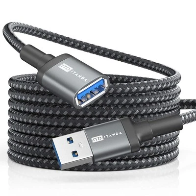 Cable de extensión USB ITD ITANDA 10 FT 3.0 tipo A 10 pies, gris  Foto 1 de 4