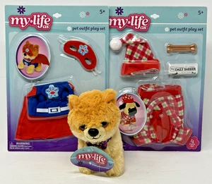 Mein Leben als Plüsch Pomeranian Welpe Hund Stofftier Walmart 6 Zoll lila Fliege - Bild 1 von 14