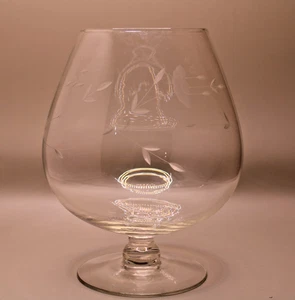Vintage Princess House Heritage Engraved Crystal Large 9" Brandy Snifter 431 - Picture 1 of 7