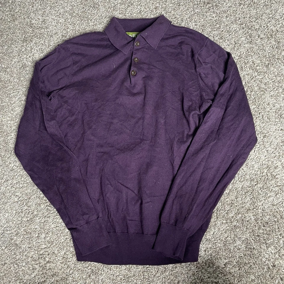 Suéter Orvis Cashmere Para Hombres Pequeño Púrpura Cuello Tejido Seda Usado en Excelente Condición Polo Preppy Foto 1 de 4