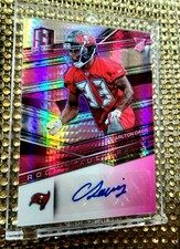 1st Print #d *1/50 2019 PANINI SPECTRA Carlton Davis RC NEON PINK PRIZM AUTO NM+