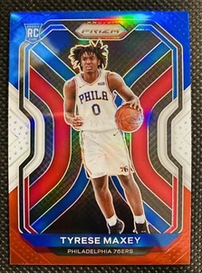 Tyrese Maxey Red White & Blue Prizm RC | 2020-21 Panini Prizm Basketball | 76ers - Picture 1 of 2