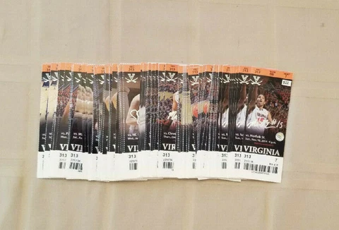2014-15 VIRGINIA CAVALIERS BASKETBALL TICKET STUBS Cover