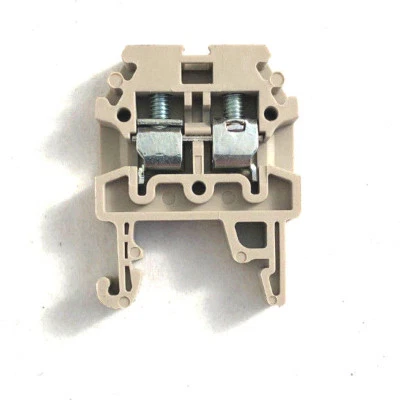 DIN Rail Terminal Blocks Mini 100 Quantity DK2.5S Dinkle Beige 12 AWG 20 A 300 V - Image 1 of 4
