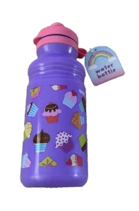 Plastic Water Bottle Cupcake Design - 17.41 fl oz - Purple - NEW - Picture 1 of 2