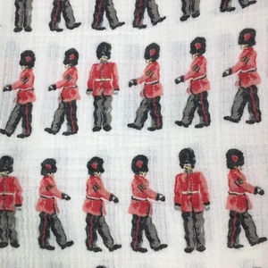 Bebe Au Lait Muslin Baby Swaddle Blanket British Guards Soldiers 34x36 - Picture 1 of 3