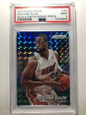 Dwyane Wade BLUE GREEN MOSAIC SSP MIAMI HEAT 2014-15 Panini Prizm PSA 9