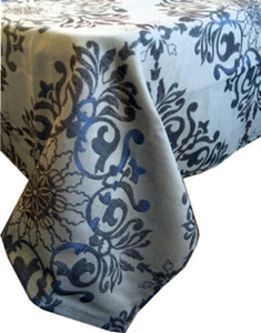Verschiedene Größen Elegant Jacquard Stoff Tischdecke Polyester Blau Dick Direct2home - Bild 1 von 12