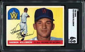 1955 Topps #124 Harmon Killebrew HOF Rookie RC SGC 6 - CENTERED - Picture 1 of 2