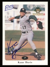 1996 Lynchburg Hillcats KANE DAVIS Signed Card autograph AUTO brewers indians