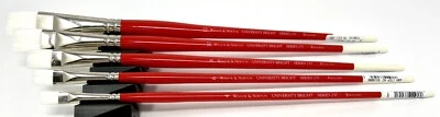 Winsor & Newton University - Lot of 5 237 Bright Long Handled Brushes LN - Image 1 of 4