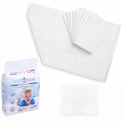 BABYMAM Baby Einweg Wickelmatten Unterlagen Pads Bett Kinderbett Wasserdicht 60x40cm Reise