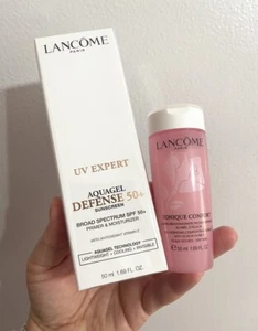 2pcs Lancome UV Expert Aquagel Defense SPF 50+ Sunscreen 50mL + Toner 50mL ~ New - Picture 1 of 6