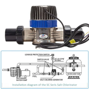 Clorador de piscina de agua salada para Intex 10 k sistema de piscina de sal a cloro de celda de sal a cloro - Imagen 1 de 17