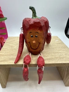 Vintage Anthropomorphic Vegetable, Red Pepper, Shelf-Sitter, And Movable - Picture 1 of 3