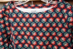 NWOT 💥CROFT & BARROW💥 3/4 Sleeve Print Boatneck Top Stretch L - Picture 1 of 3