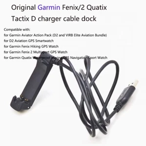 Original Garmin Fenix/2 Quatix Tactix D2 Smart Watch Câble de Charge Chargeur Dock - Photo 1 sur 5