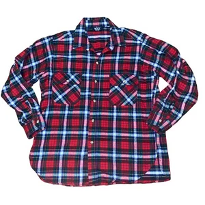 Vintage 70s Woolrich Plaid Flannel Shirt Heavyweight Men's Size XL USA Red VTG - Picture 1 of 6