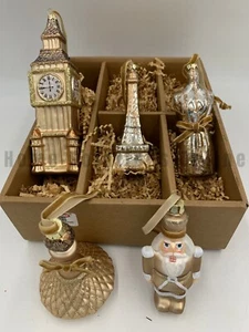 Pottery Barn Teen Love Shack Fancy Mercury Glass Icon Ornaments 5 Pcs #4538 - Picture 1 of 6