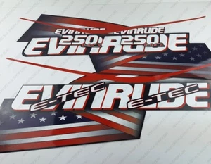 Evinrude 250 hp ETEC High Output outboard engine decals sticker set reproduction - Picture 1 of 7