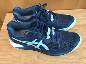 NICE! Womens Asics GEL-RESOLUTION 8 Tennis Pickleball Court Shoes Size 8.5 Wide - Picture 1 of 22