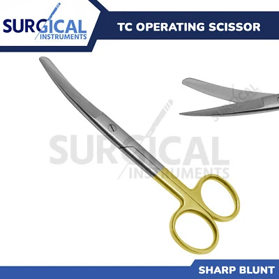 Tijeras de Funcionamiento T/C Afiladas/Romas 5.50" Curvas Grado Alemán Acero Inoxidable Foto 1 de 4