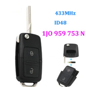 Clé générique Vierge Id48 Golf Bora Ibiza Léon 1J0959753N 100% Testé