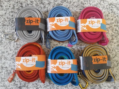 Gilde zip..it Mäppchen blau rosa orange jeans türkis für Schule Neu