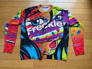 MOSCHINO Couture Freckles Graphic Knit Sweater Multicolor Wool Size M - Picture 1 of 10