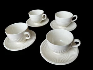 4 sets Wedgwood of Etruria Barlaston EDME Cup and Saucer Footed - Picture 1 of 6